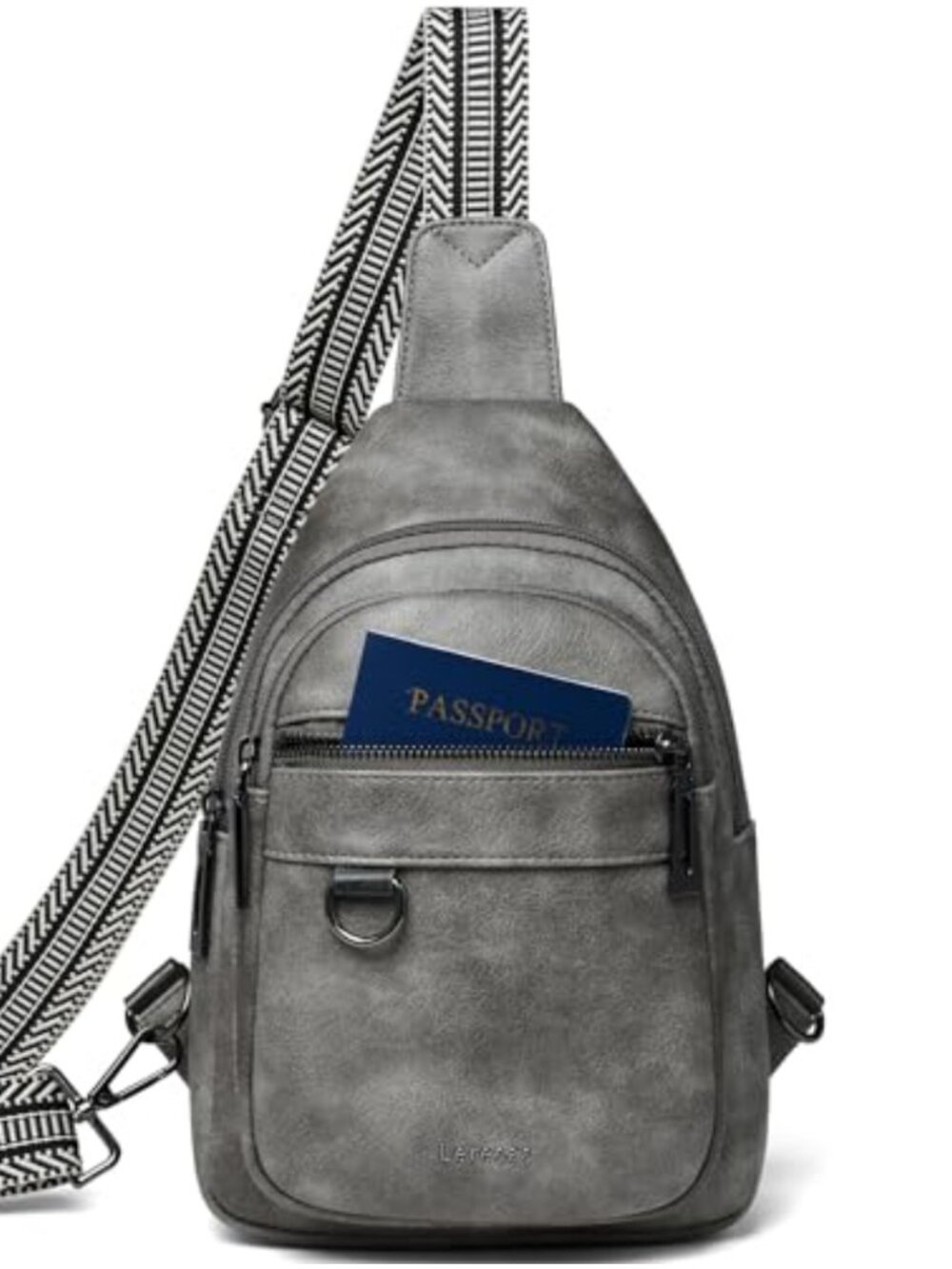 Vegan Leather Sling Bag Crossbody Anti Theft Travel Purse